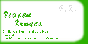 vivien krnacs business card